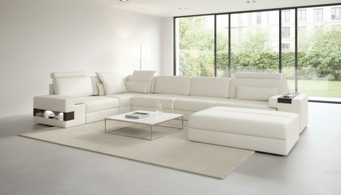 Designer sofa upholstery couch corner sofa with ottoman set living landscape L-shape