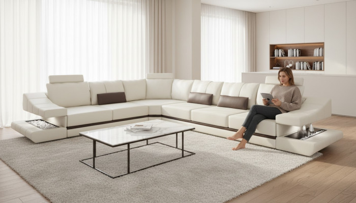 Sofas Design Corner Sofa L-Shape Furniture Bed Functions Fabric Leather Sofa Bed Sofas