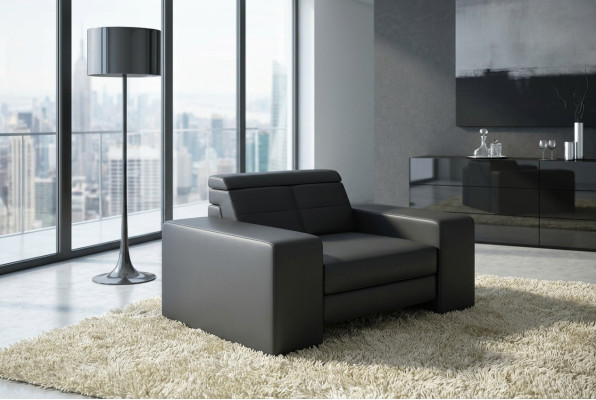Design living room leather couch armchair 1 seater upholstered sofas lounge club furniture