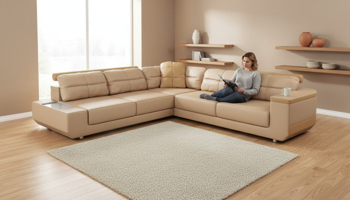 Corner sofa sofas luxury leather L-shape fabric modern corner couch sofa living landscape