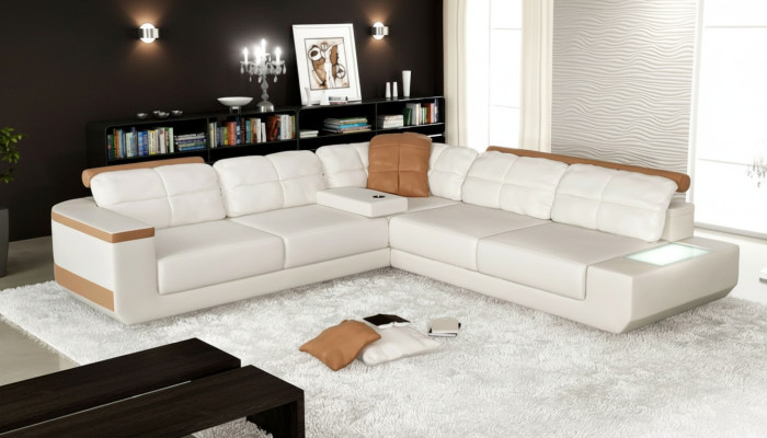 Design Modern Sofa L-Shape XXL Couch Corner Sofa Leather Living Landscape