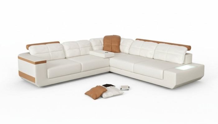 Design Modern Sofa L-Shape XXL Couch Corner Sofa Leather Living Landscape