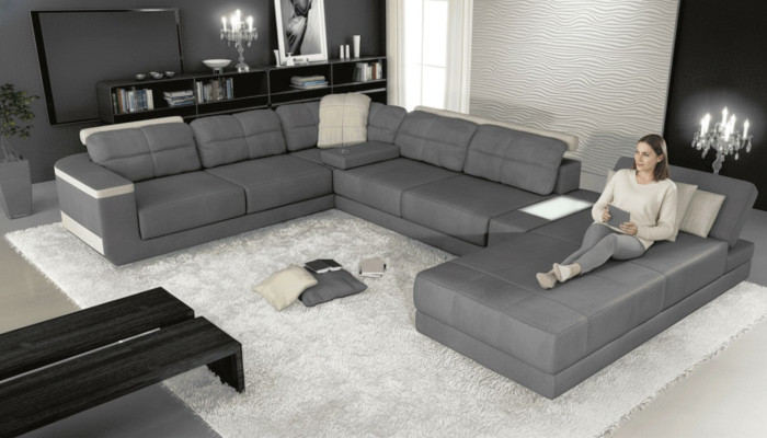 Living landscape corner sofa leather corner sofas new U-shaped sofa couch upholstered couches new