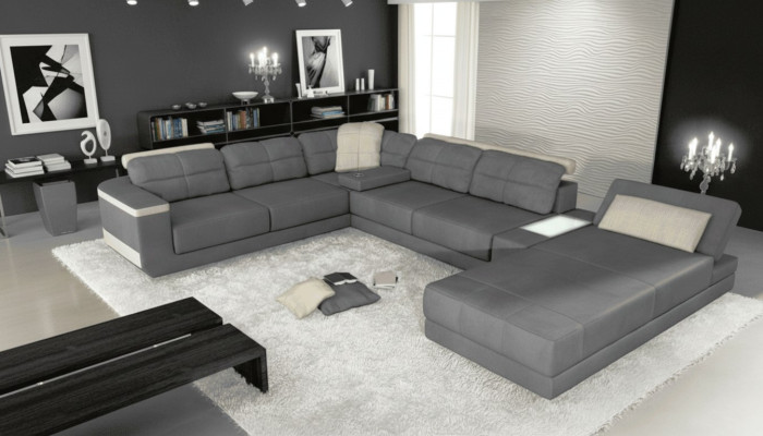 Living landscape corner sofa leather corner sofas new U-shaped sofa couch upholstered couches new