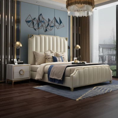 Design bed beds 180x200cm Dubai double hotel wood bedroom luxury