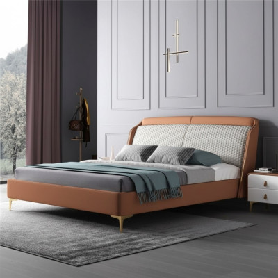 Bed cushion design luxury double hotel marriage sleep room leather 180x200cm