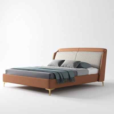 Bed cushion design luxury double hotel marriage sleep room leather 180x200cm