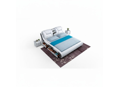 Multifunction Sofa Bed XXL Big Beds Boxes USB Hotel Leather Upholstery Drawers