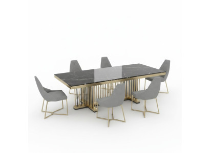 Furniture Table Tables Dining Room Design Kitchen Luxury Modern Marble Dining Table 90x160