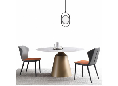 Luxury tables dining table furniture column table marble style dining tables metal stainless steel