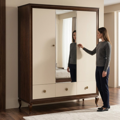 Wardrobe with mirror wooden wardrobe designer wardrobe bedroom wardrobes