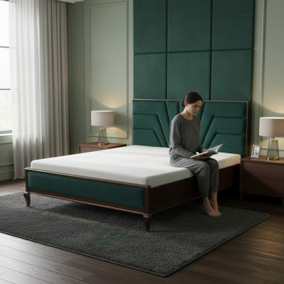 Design double bed 180 x 200cm beds hotel luxury upholstered marriage bedroom