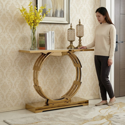 Designer luxury modern console table console table stainless steel metal