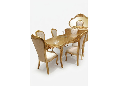 Design dining room complete with dining table + 6 chairs classic furniture wooden table new