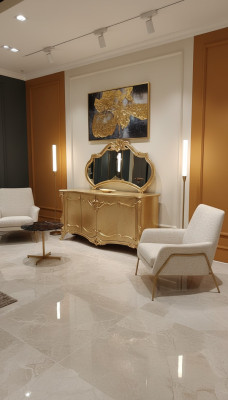 Luxury sideboard dresser with mirror set wooden dresser classic