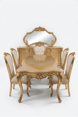 Complete Set of 4 Classic Chairs Dining Room Furniture Wooden Design Chairs New
