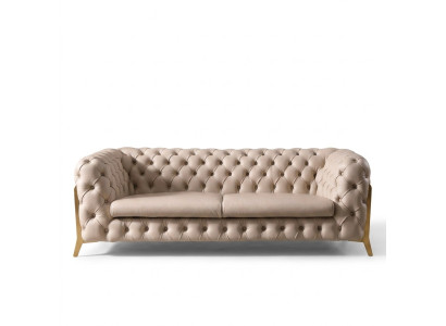 Faux leather 3-seater sofa living landscape relax seat design couch lounge sofas