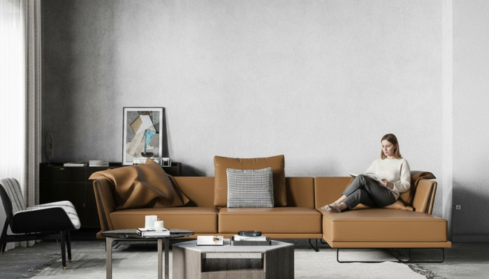Corner sofa L-shape leather living area relax sofa design couch lounge sofas corner new
