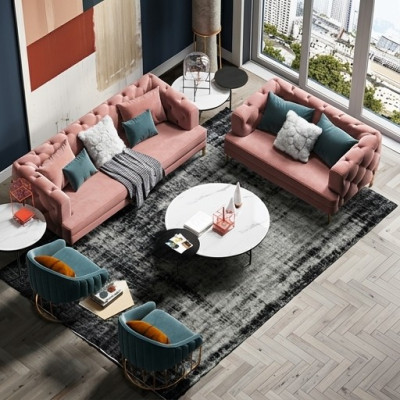 Rosa Chesterfield Living Area Designer Couches Lounge Sofas 3+2 Seater Set