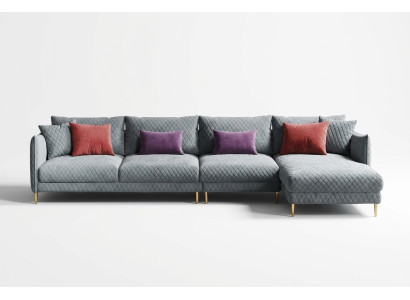 Textile Modern Relax Seating Luxury Furniture Living Landscape Corner Sofa L-shape Upholstered Sofa