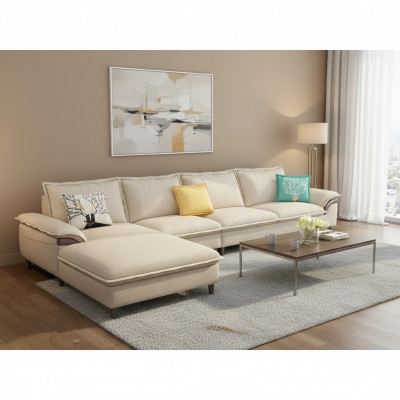 Living landscape corner sofa upholstery textile modern relax seating luxury furniture sofa 329 cm