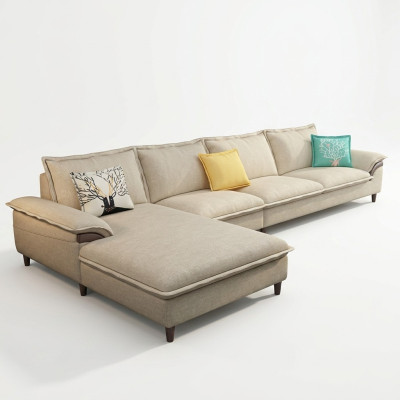 Living landscape corner sofa upholstery textile modern relax seating luxury furniture sofa 329 cm