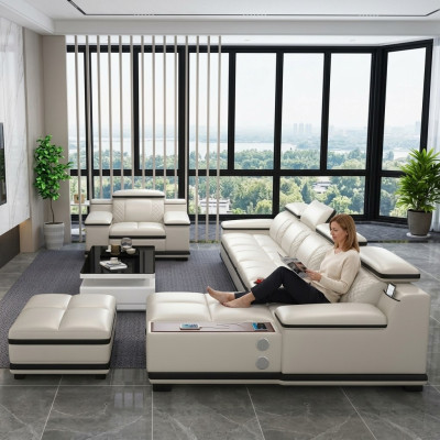 Furniture living landscape luxury corner set corner sofa upholstered sofas couch relax L shape