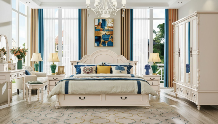 Double hotel beds bedroom 180x200 cm wood bed upholstery design luxury new
