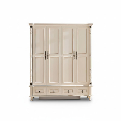 Wardrobe cabinet baroque style wooden furniture classic bedroom wardrobes