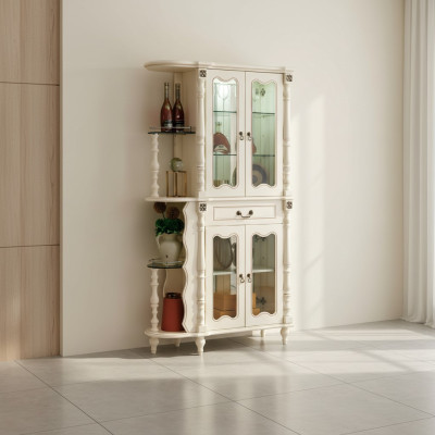 Display cabinet living room classic glass bar wood cabinet glass cabinet