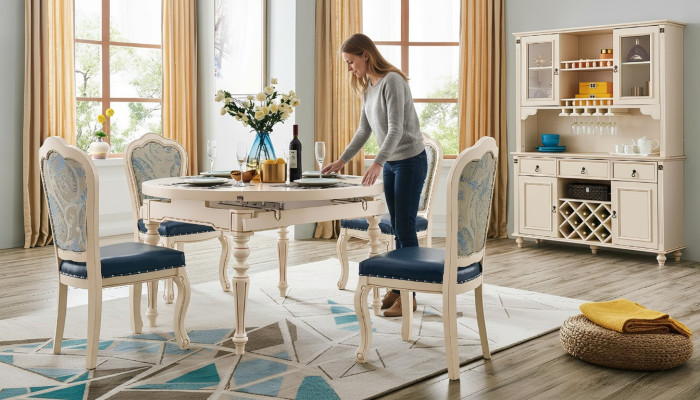 Classic dining room suite table with 4 chair set chair group tables 5-piece set