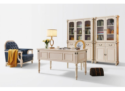 Desk Armchair Filing Cabinet Office Set Classic Office Furnishing New 3 pcs