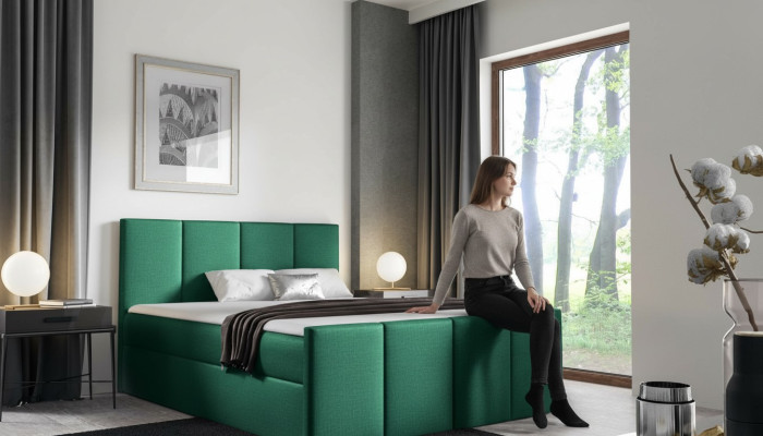 Bed bed box spring bed furniture bedroom design double hotel modern new