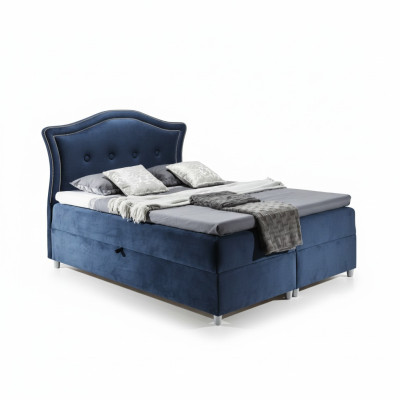 Fabric box spring bed textile design double hotel modern bedroom bed beds