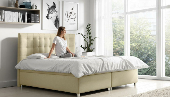 Bed box upholstered bed box spring bed design double hotel modern bed 160x200 new