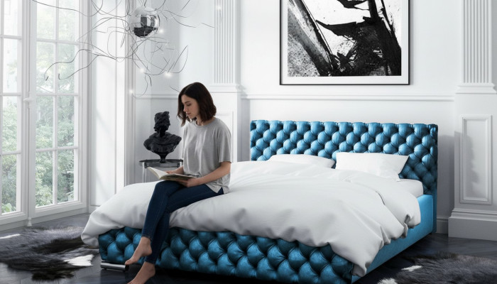 Upholstered bed 180x200 double bed hotel modern bed bedroom beds bed frame