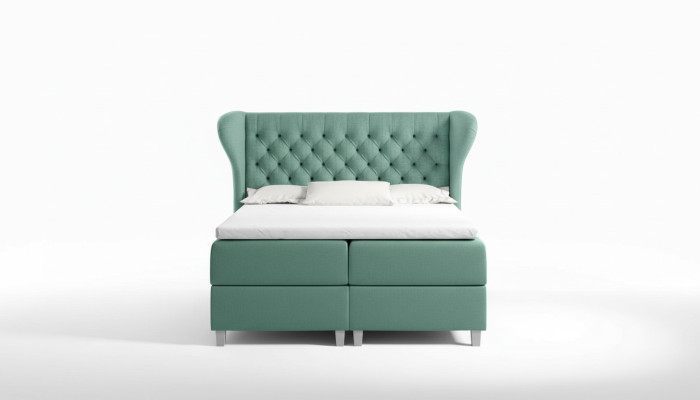 Chesterfield box spring bed furniture beds king size velvet hotel new bedroom