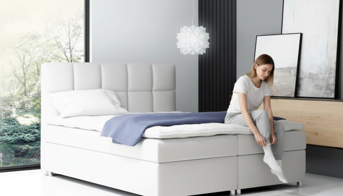 Box spring bed double hotel furniture beds furnishings big 200x200 bedroom