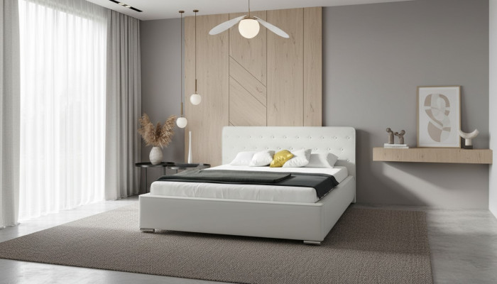 Double bed, marital bed, bed frame, bed, upholstered bed, beds, polyester, bed frame, new.