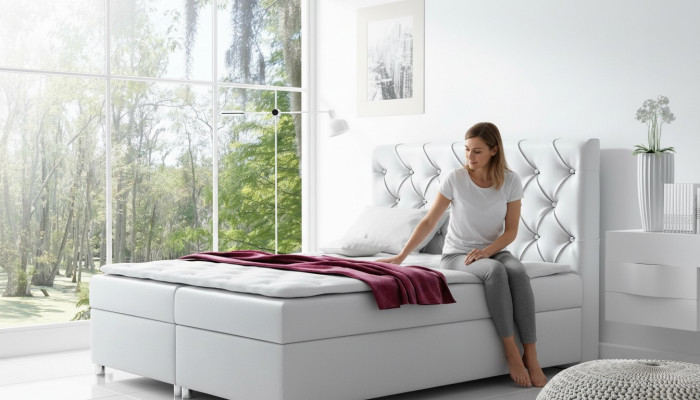 Chesterfield Bett Modern Boxspring Bed Double Bed Upholstered Bed Beds 200x200 New