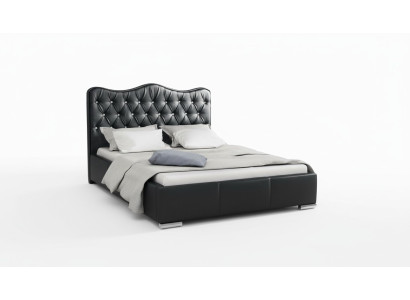 Bed frame beds double bed modern bed faux leather upholstered bed double bed black