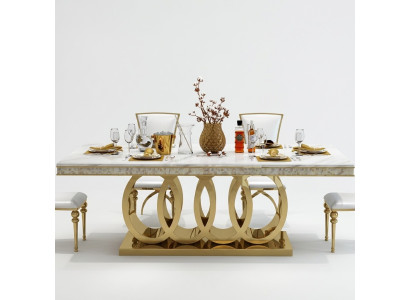 Luxury dining table dining room table metal gold tables dining tables furniture furnishings