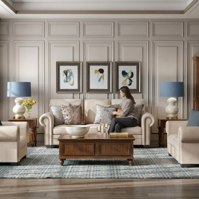Sofa set 321 seater upholstered sofa textile seating design couch