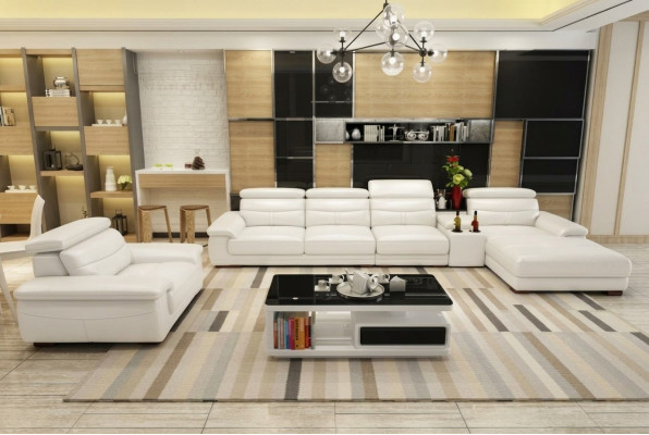 Corner sofa L-shape faux leather corner upholstered sofa seat design couch sofas living area