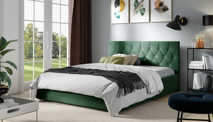 Bed frame fabric textile design double modern hotel bed bedroom beds new