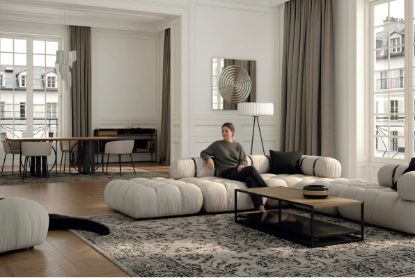 Corner sofa L-shaped Sofa White Sofas Modern Living Room Textile Upholstery Design Corner New