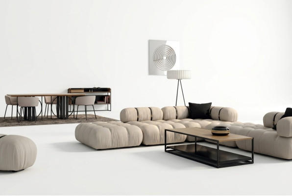 Corner sofa L-shaped Sofa White Sofas Modern Living Room Textile Upholstery Design Corner New