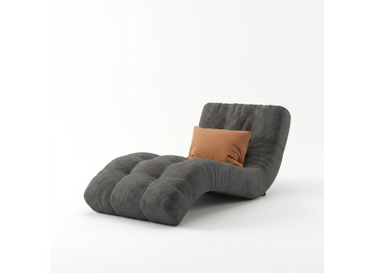 Chaiselounge Chesterfield Liege design Club Chaise Upholstery Fabric Couch Sofa new