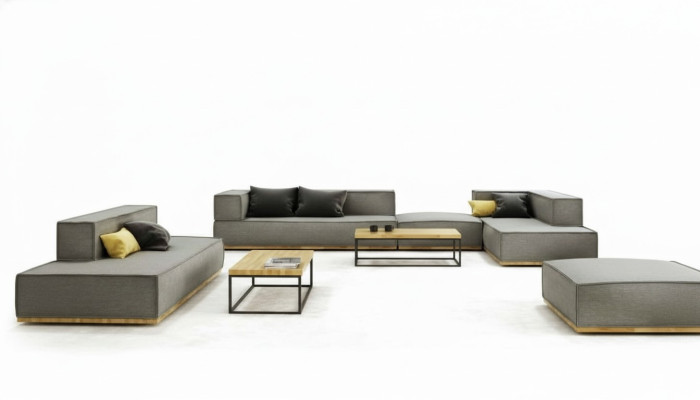 Corner sofa L-shape luxury suite sofa fabric sofas upholstery seating corner modern gray