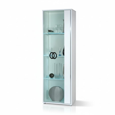Display cabinet 1 door design living room furniture white Italy